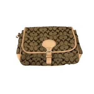 Authentic COACH Vintage Tan and Beige Shoulder Bag